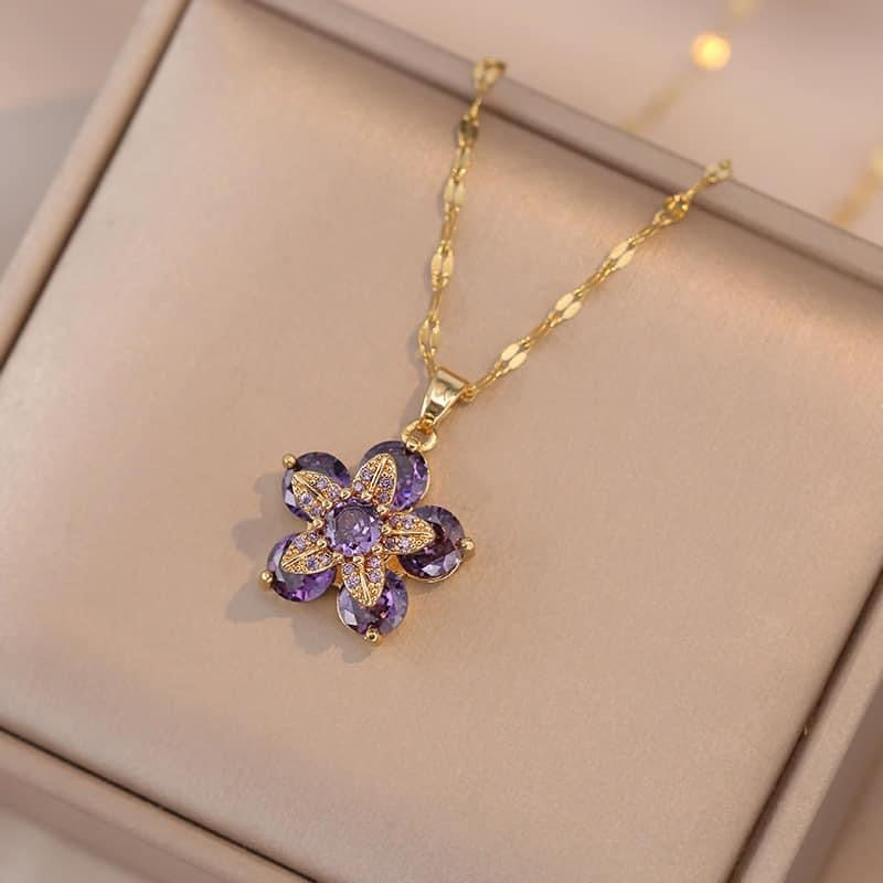 Necklace RSSN010-Purple