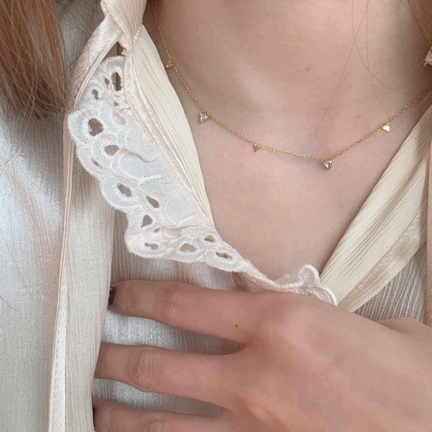 Necklace | SN68 | Dainty Drop | Traingle
