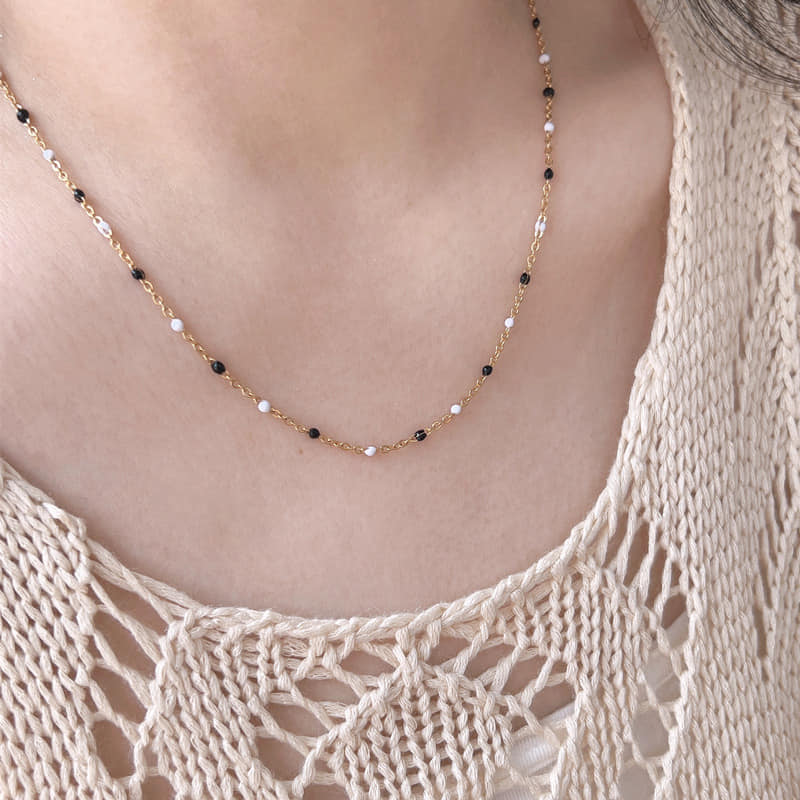 Necklace | SN255 | B&W Beads