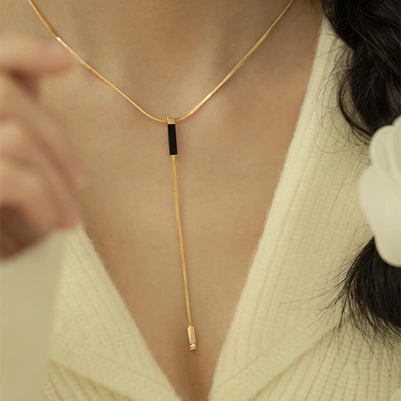 Necklace | SN260 | Black Tassel