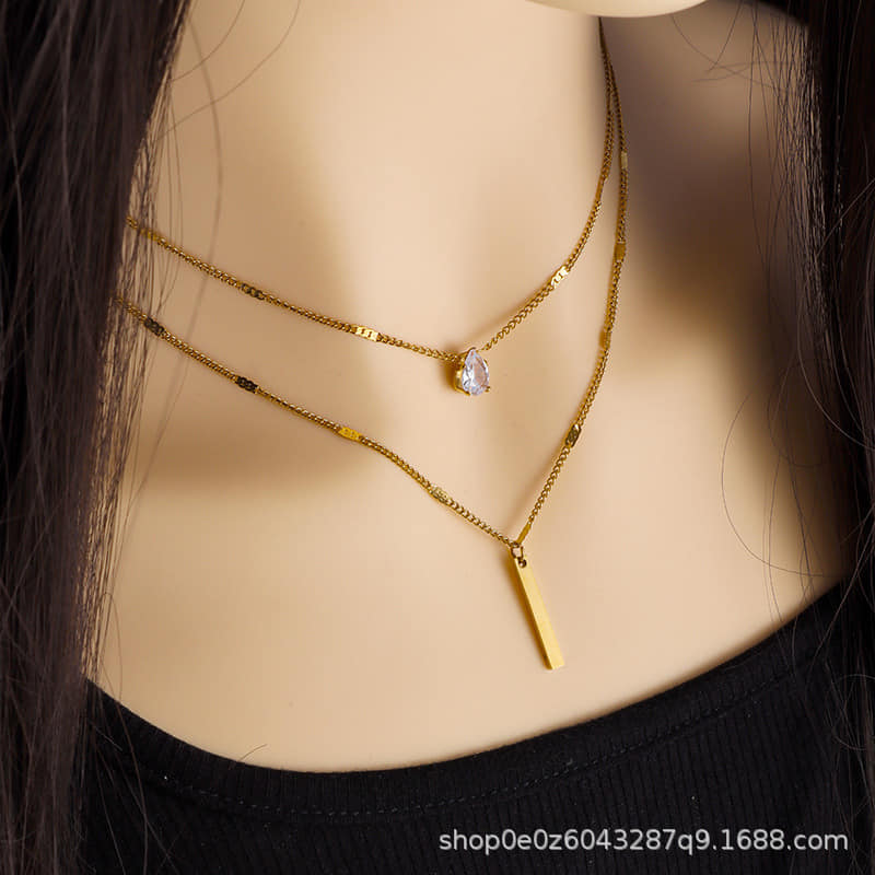 Necklace | SN126 | Teardrop Layer