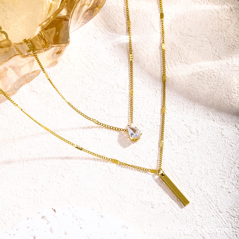 Necklace | SN126 | Teardrop Layer