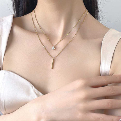 Necklace | SN126 | Teardrop Layer