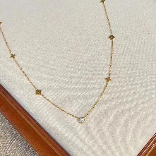 Necklace | SN119 | Four Leaf Diamond