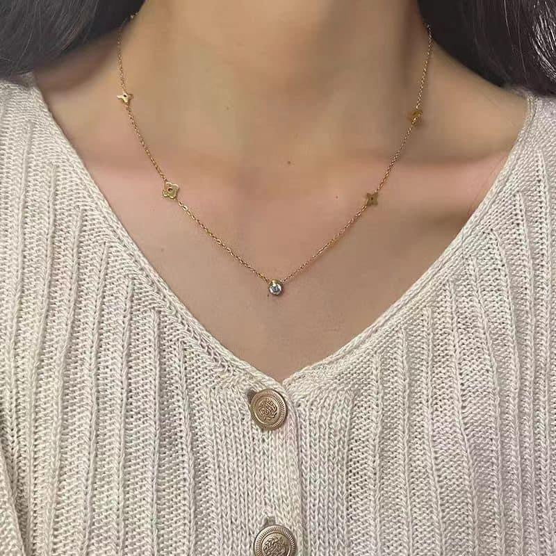 Necklace | SN119 | Four Leaf Diamond