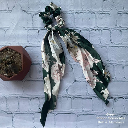 Ribbon Scrunchies | Green