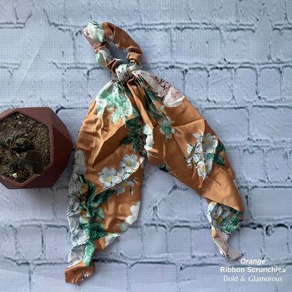Ribbon Scrunchies | Orange