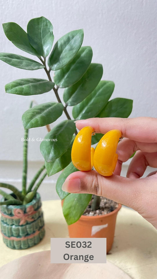 Classic Acrylic Earring | SE032 | Orange
