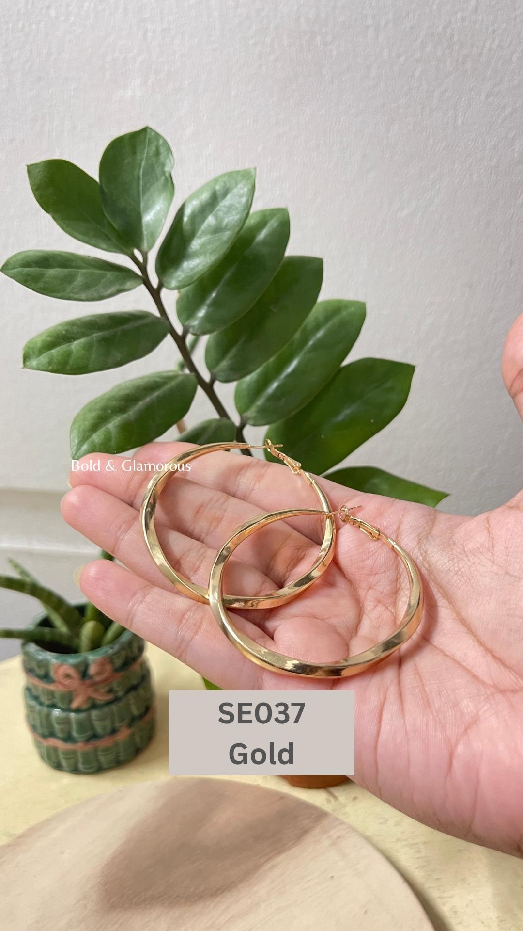 Big Size Hoop Earring | SE037 | Gold