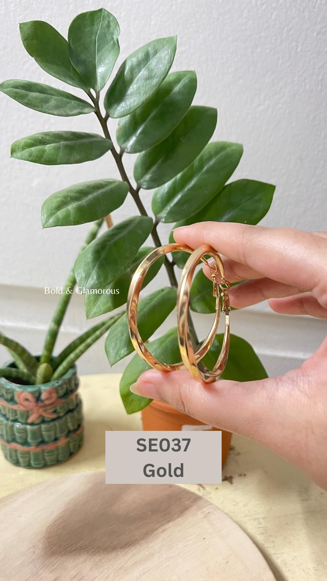 Big Size Hoop Earring | SE037 | Gold