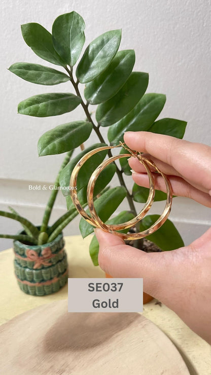 Big Size Hoop Earring | SE037 | Gold