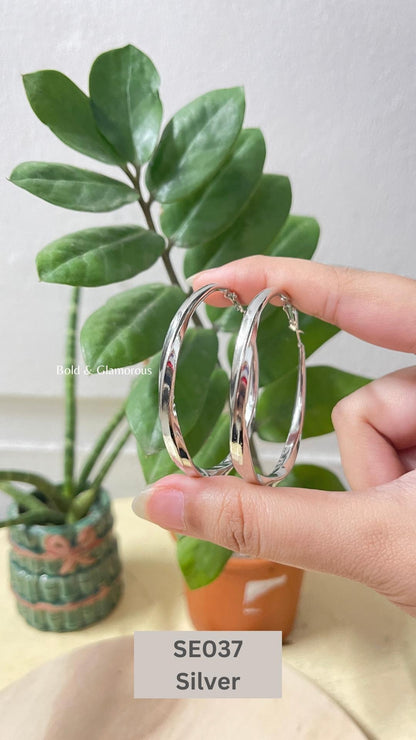 Big Size Hoop Earring | SE037 | Silver