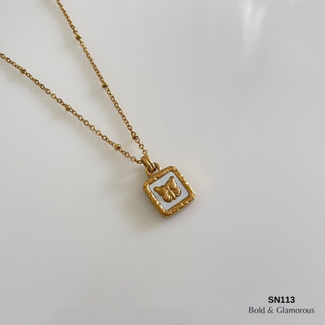 Necklace | SN113 | White Butterfly