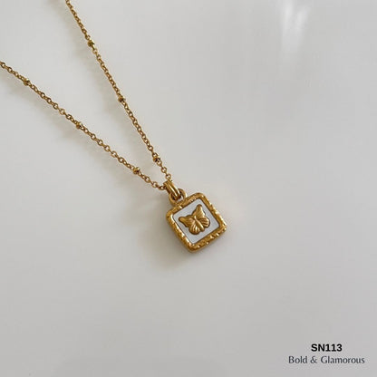 Necklace | SN113 | White Butterfly