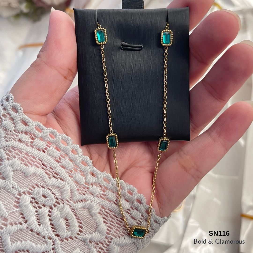 Necklace | SN116 | Green Diamond