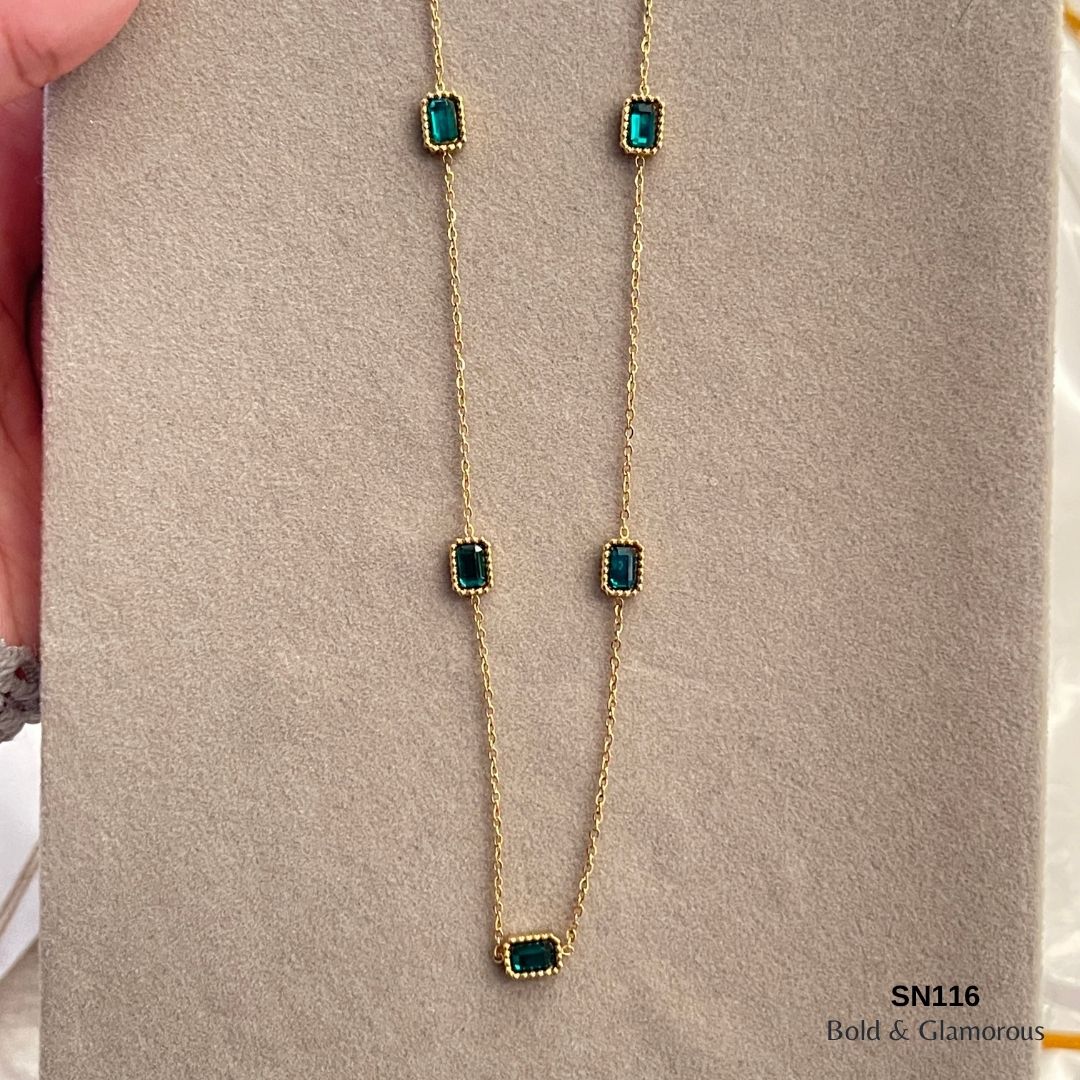 Necklace | SN116 | Green Diamond