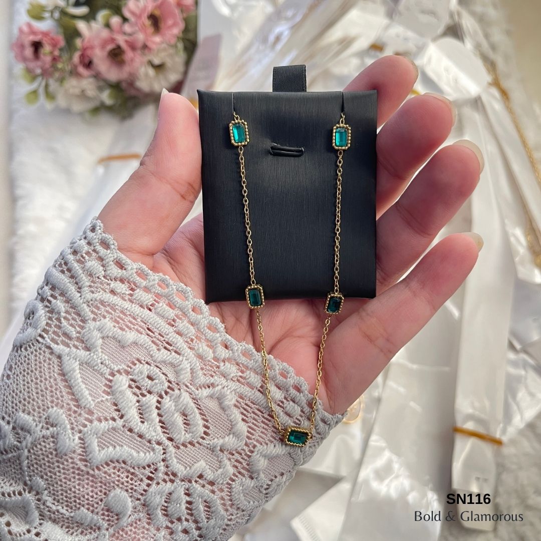 Necklace | SN116 | Green Diamond