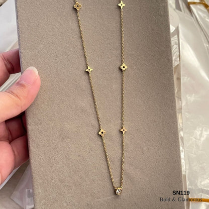 Necklace | SN119 | Four Leaf Diamond