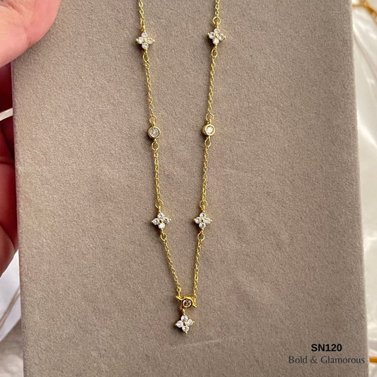 Necklace | SN120 | Lucky Four Leaf Clover
