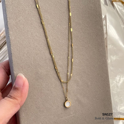 Necklace | SN127 | Layer White Shell