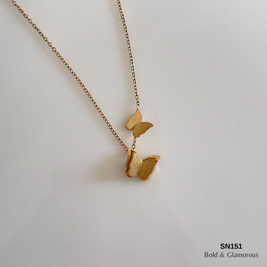 Necklace | SN151 | Double Butterfly