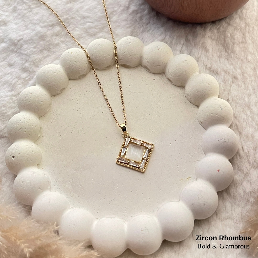 Necklace | SN161 | Zircon Rhombus