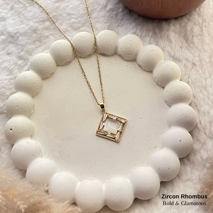 Necklace | SN161 | Zircon Rhombus