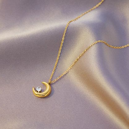Necklace | SN179 | Moon Stone | Gold (V2)