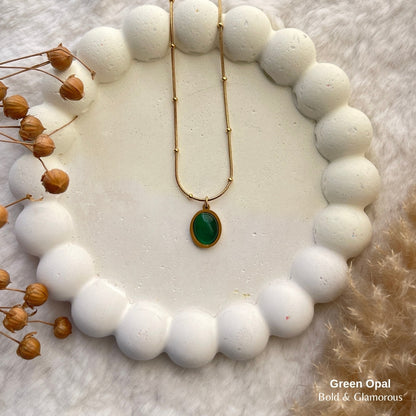 Necklace | SN201 | Green Opal