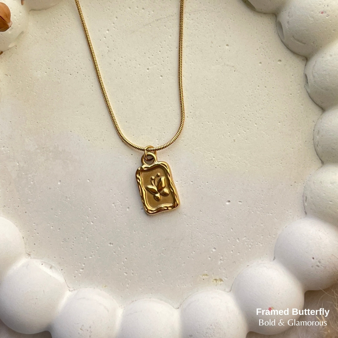 Necklace | SN205 | Framed Butterfly