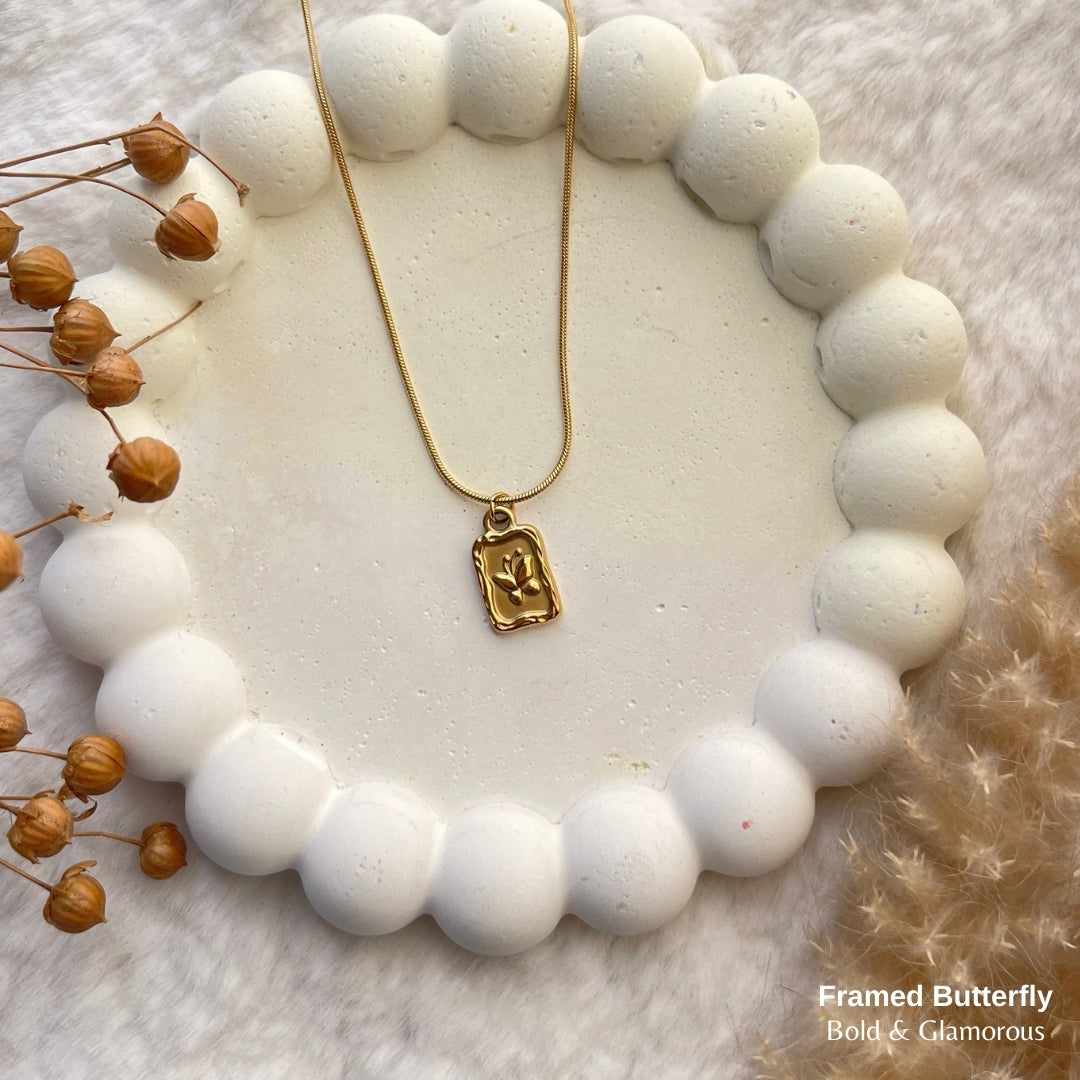 Necklace | SN205 | Framed Butterfly
