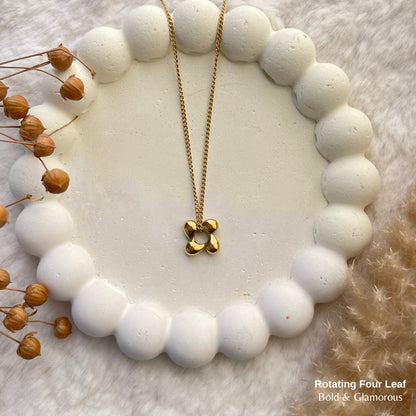 Necklace | SN209 | Rotating Four Leaf