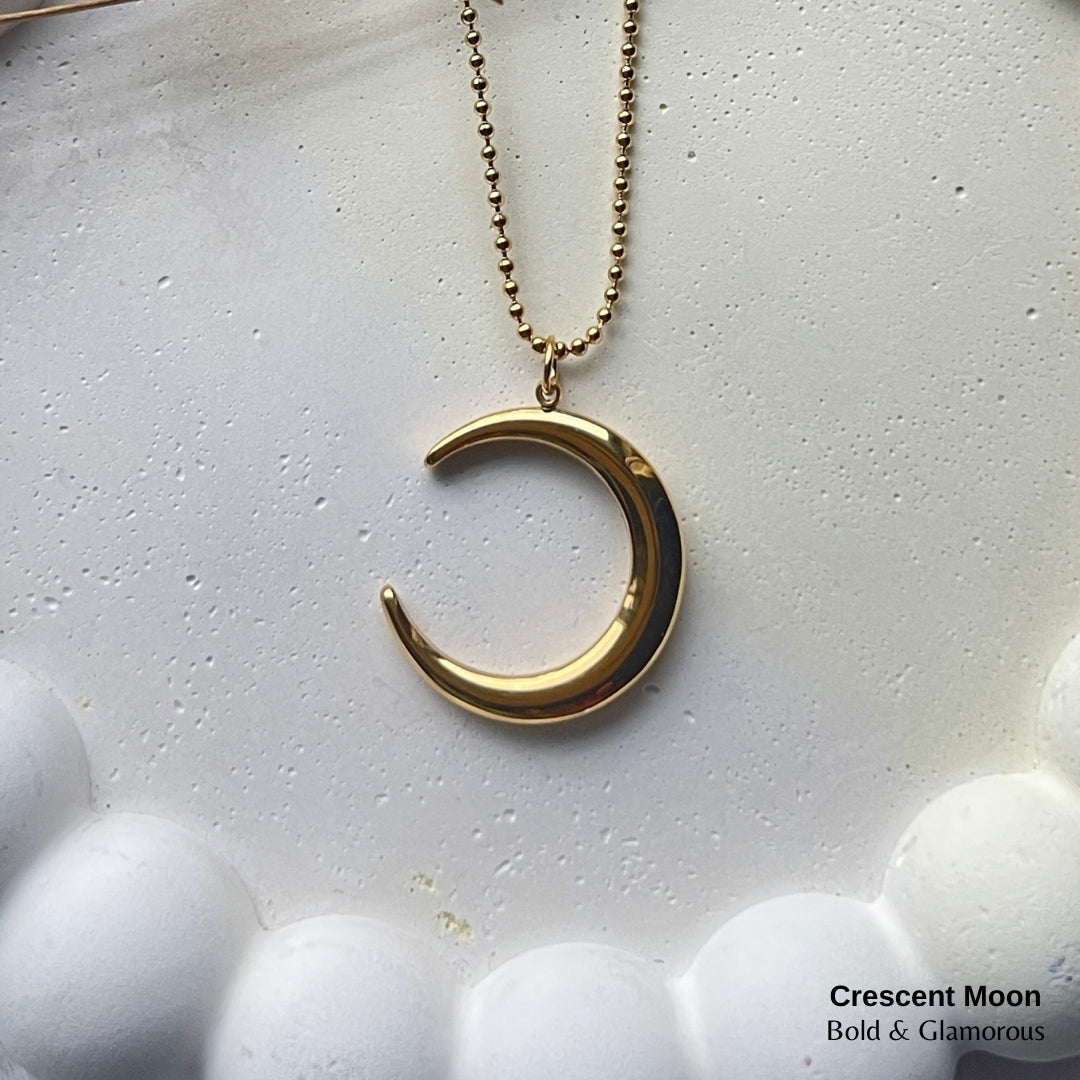 Necklace | SN217 | Crescent Moon | Gold