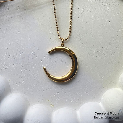 Necklace | SN217 | Crescent Moon | Gold