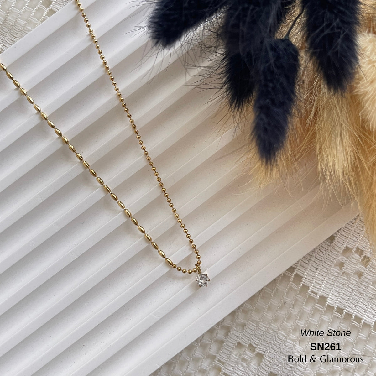 Necklace | SN261 | White Stone