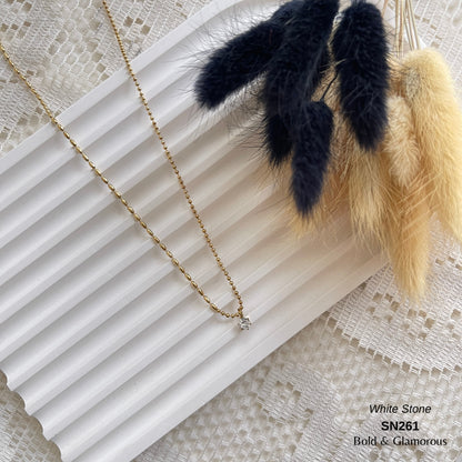 Necklace | SN261 | White Stone