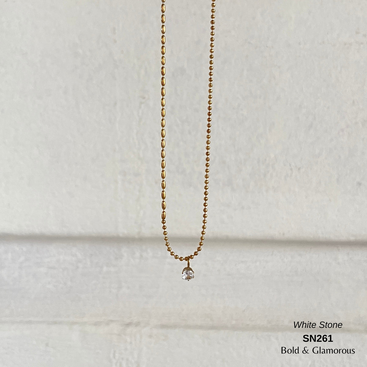 Necklace | SN261 | White Stone