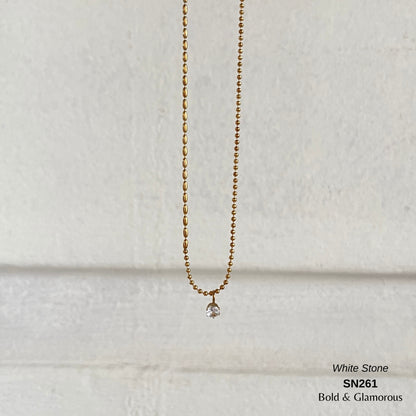 Necklace | SN261 | White Stone