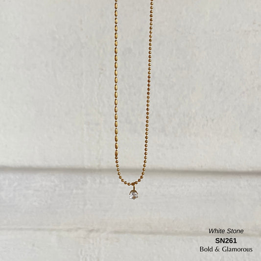 Necklace | SN261 | White Stone