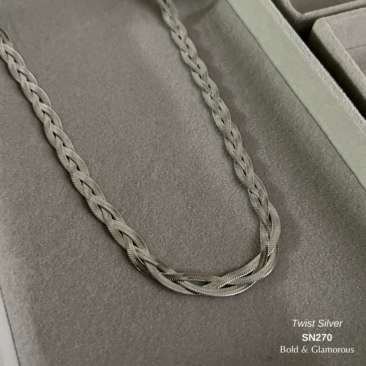 Necklace | SN270 | Twist Necklace | Silver