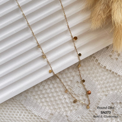 Necklace | SN273 | Round Disc