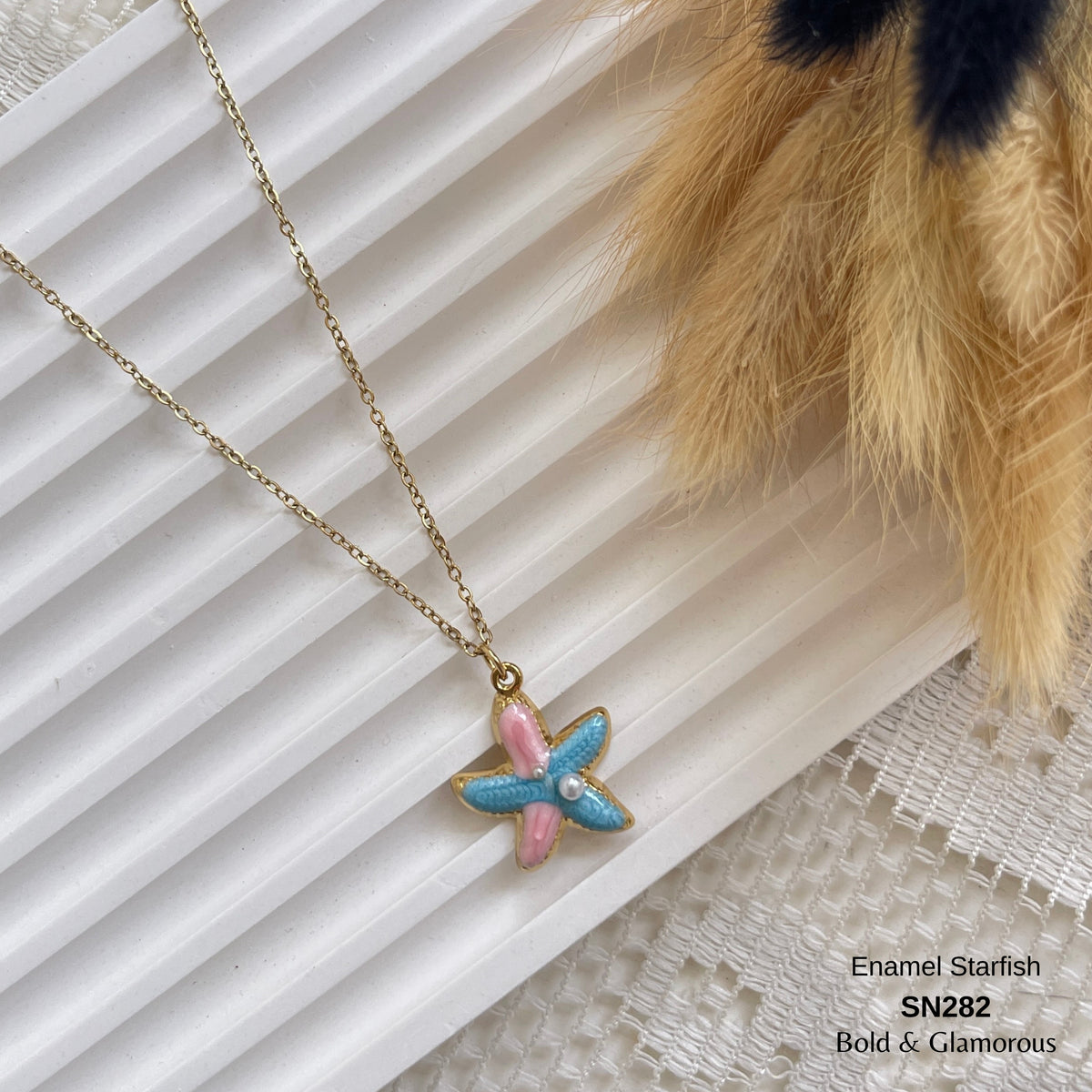 Necklace | SN282 | Enamel Starfish