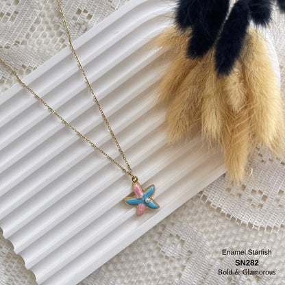 Necklace | SN282 | Enamel Starfish