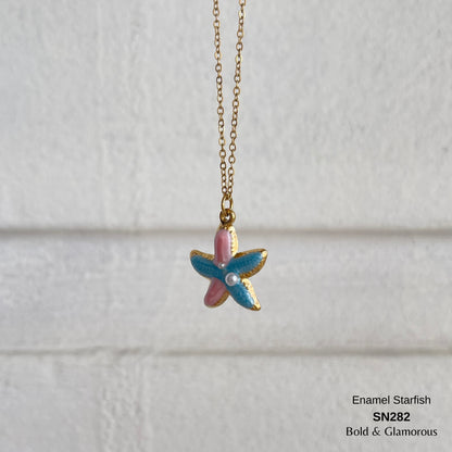Necklace | SN282 | Enamel Starfish