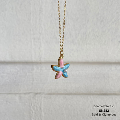 Necklace | SN282 | Enamel Starfish