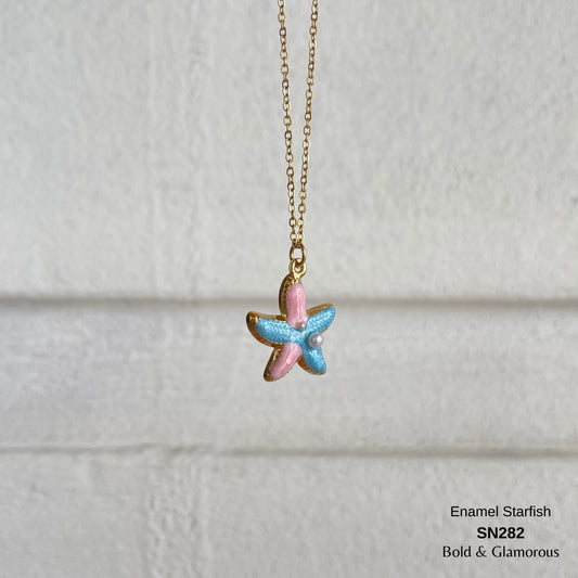 Necklace | SN282 | Enamel Starfish