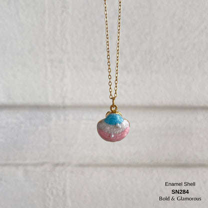 Necklace | SN284 | Enamel Shell