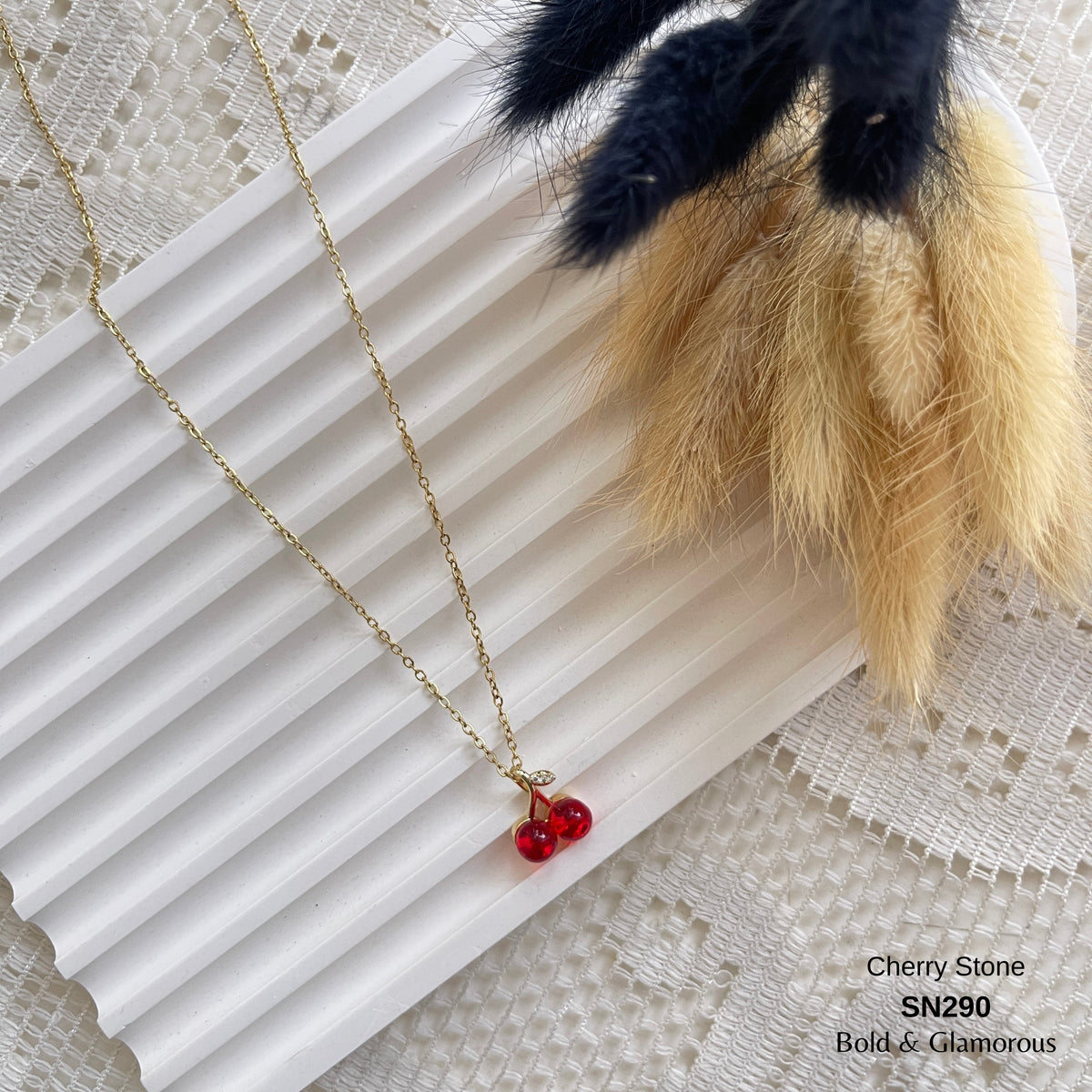 Necklace | SN290 | Cherry Stone