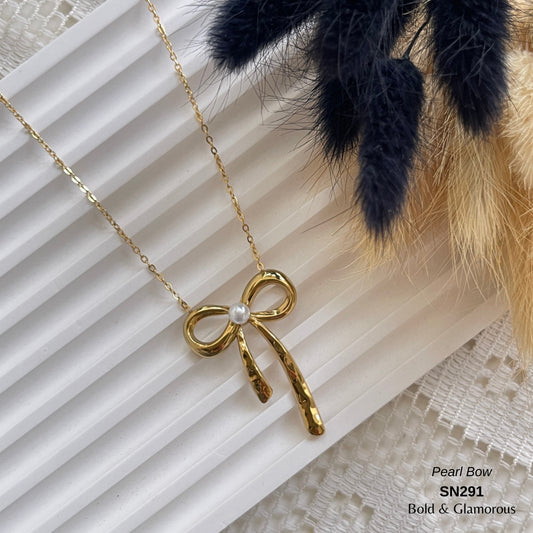 Necklace | SN291 | Pearl Bow