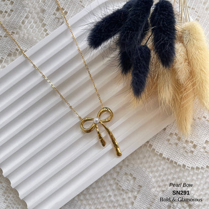 Necklace | SN291 | Pearl Bow